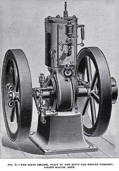 Fig. 81— The Sintz Vertical Gas Engine